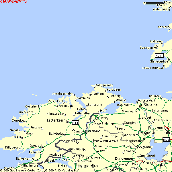 Counties Donegal, Derry, Tyrone 
